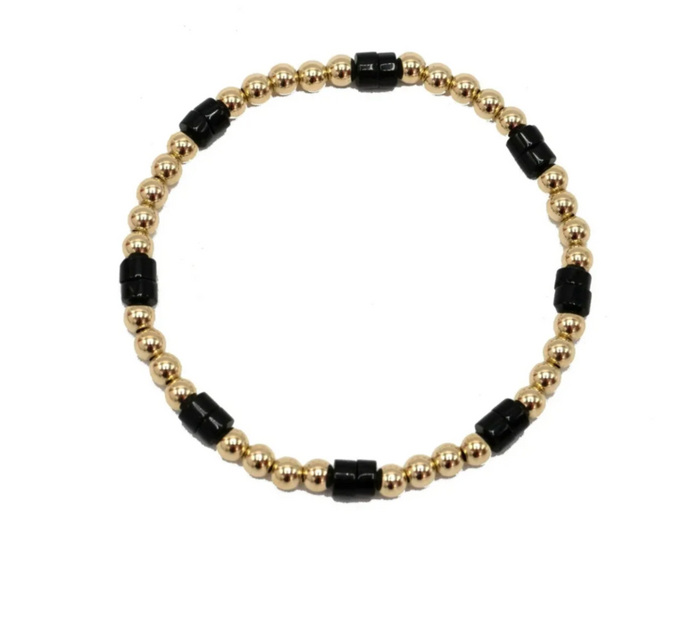 The Heishi Black Waterproof Bracelet