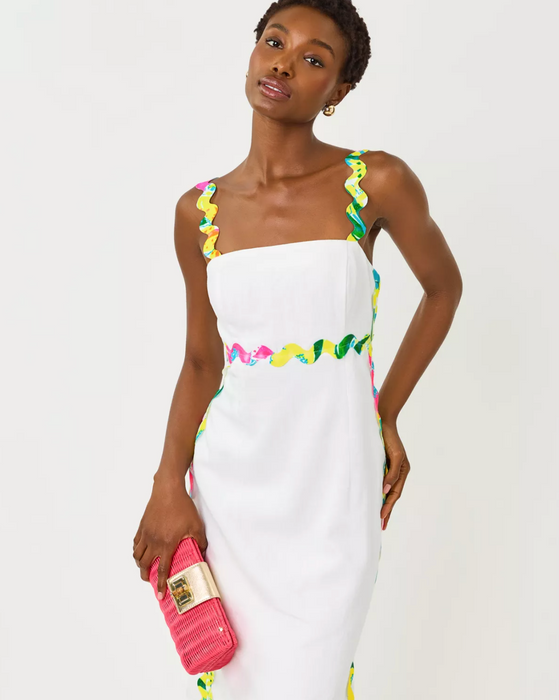 Mikayla Linen Midi Dress | Resort White