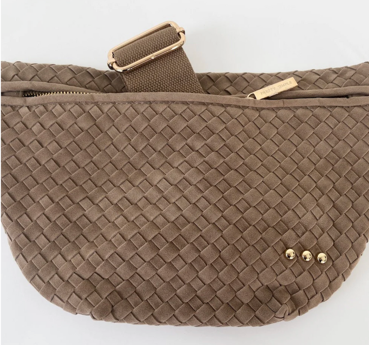 Suede Westlyn Woven Bum Bag | Taupe