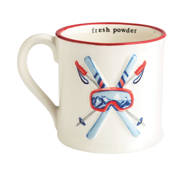 Fresh Powder Ceramic Ski Mug