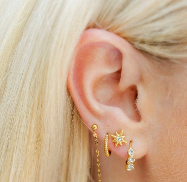 Madeleine Gold Huggie Earrings