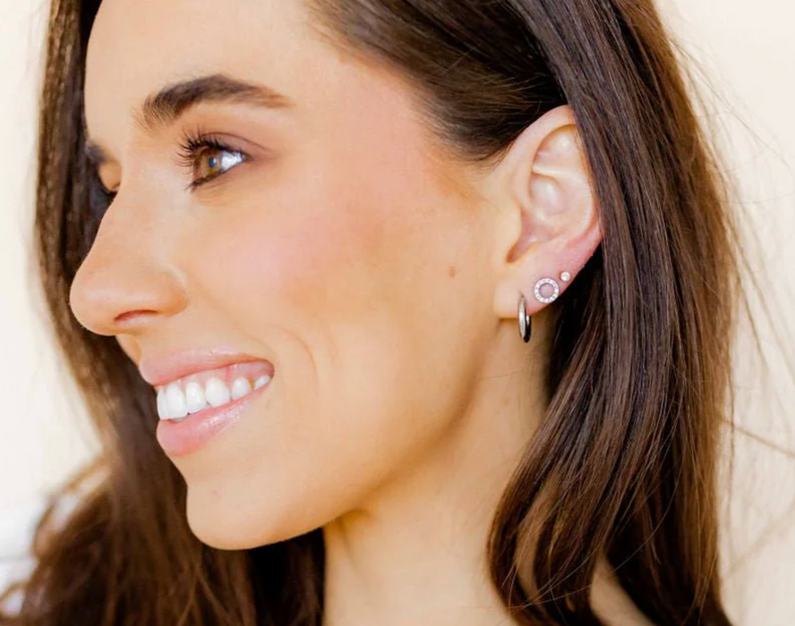 Scarlett Silver 10mm Huggie Earrings