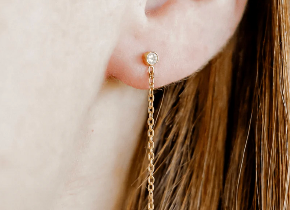 Darby Duster Gold Stud Earrings