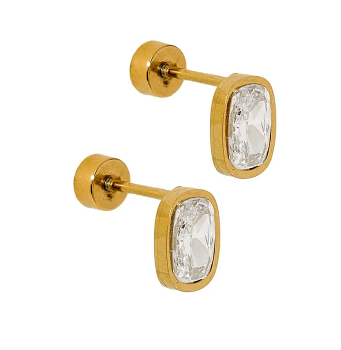 Kay Clear Gold Stud Earrings