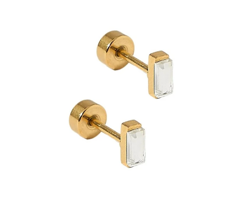 Micro Amber Stud Earrings