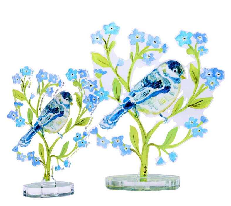 Chickadee and Forget Me Nots