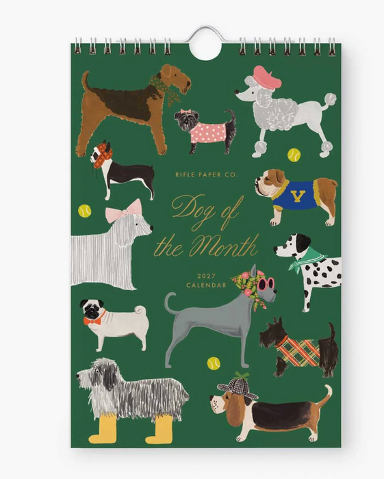 2027 Dog of Month Kitchen Calendar