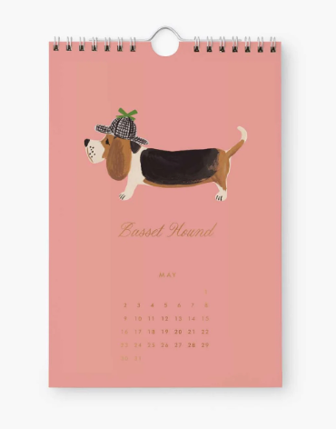 2027 Dog of Month Kitchen Calendar