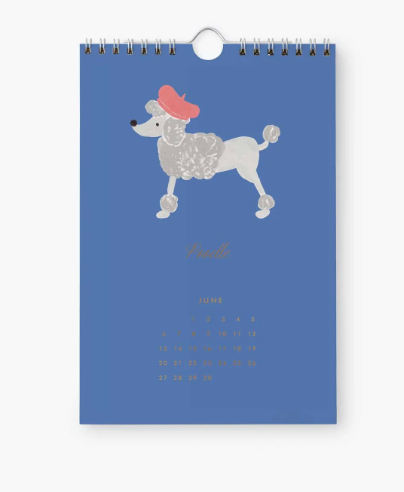 2027 Dog of Month Kitchen Calendar