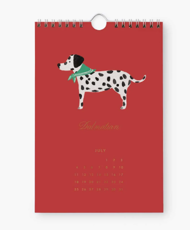 2027 Dog of Month Kitchen Calendar