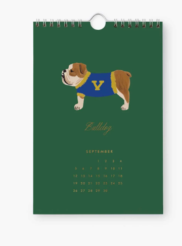 2027 Dog of Month Kitchen Calendar