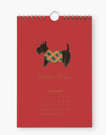 2027 Dog of Month Kitchen Calendar