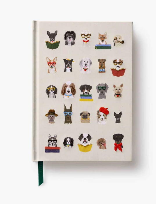 Studious Dogs Embroidered Journal