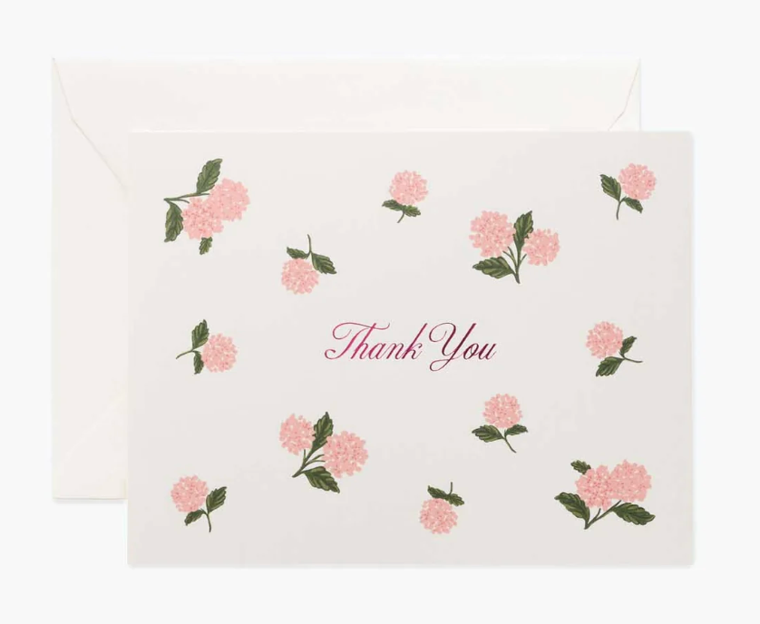 Pink Hydrangea Thank You Box Set