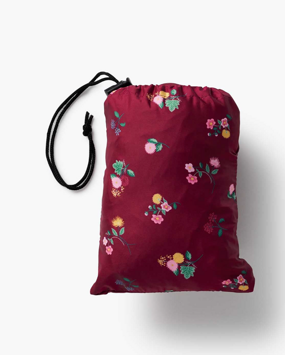 Ditsy Dahlia Packable Rain Poncho