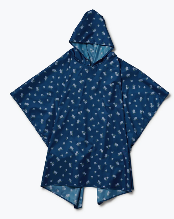 Ditsy Hydrangea Packable Rain Poncho