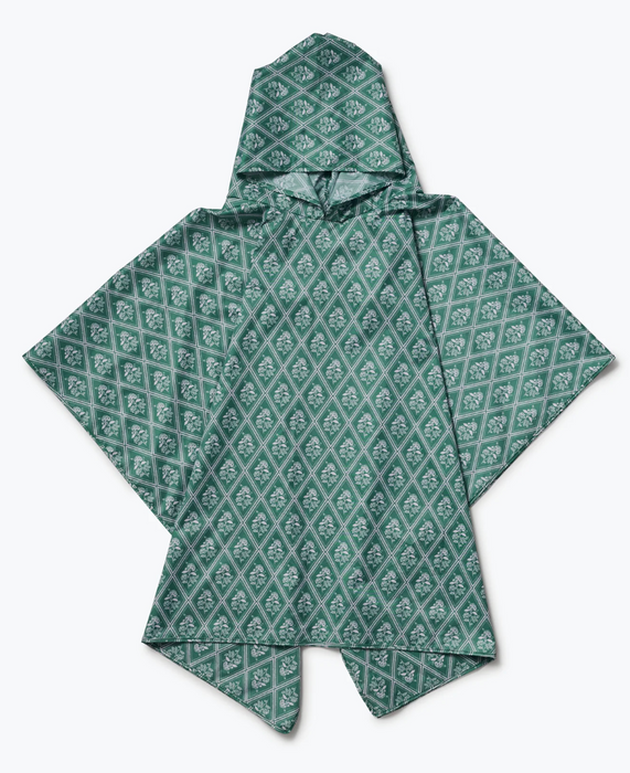 Rose Study Packable Rain Poncho