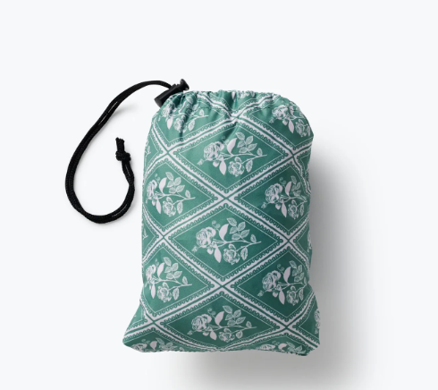 Rose Study Packable Rain Poncho