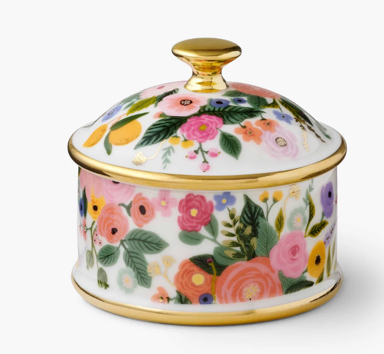 Garden Party Round Porcelain Box