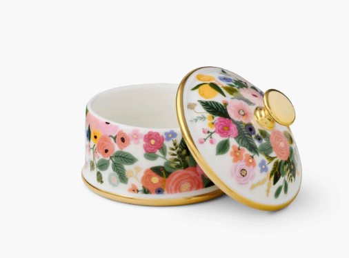 Garden Party Round Porcelain Box