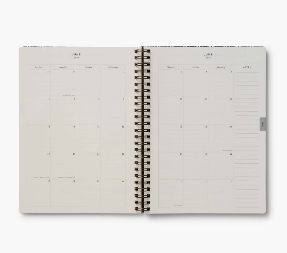2027 Sage Hydrangea 12-Month Softcover Spiral Planner