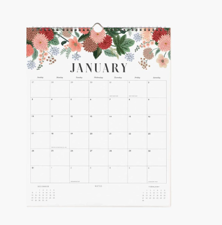 2027 Floral Appointment Calendar