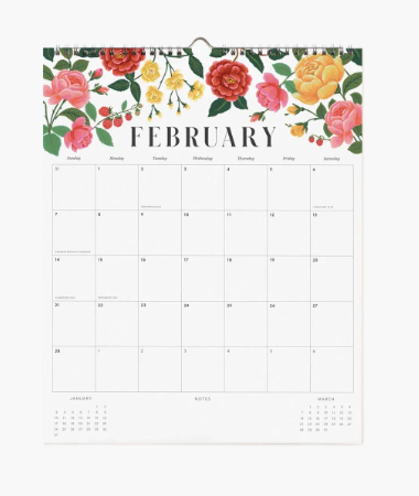 2027 Floral Appointment Calendar