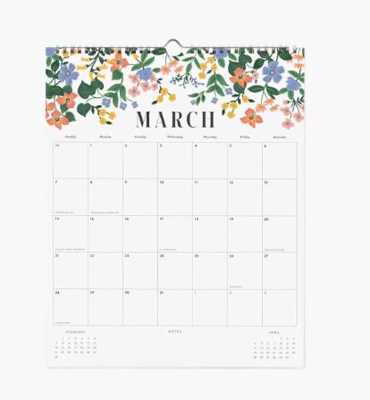 2027 Floral Appointment Calendar