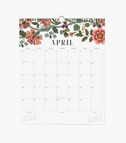 2027 Floral Appointment Calendar