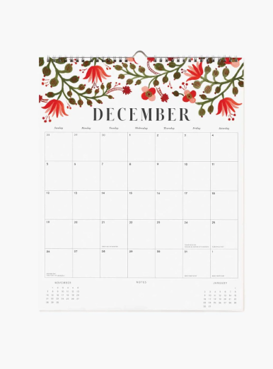 2027 Floral Appointment Calendar