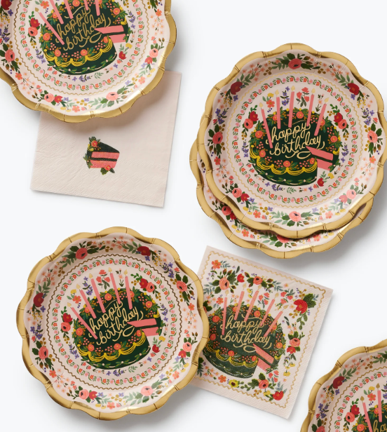 Floral Cake Small Plates