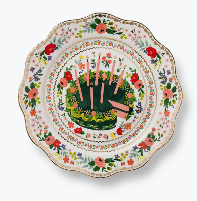 Floral Cake Celebration Plate