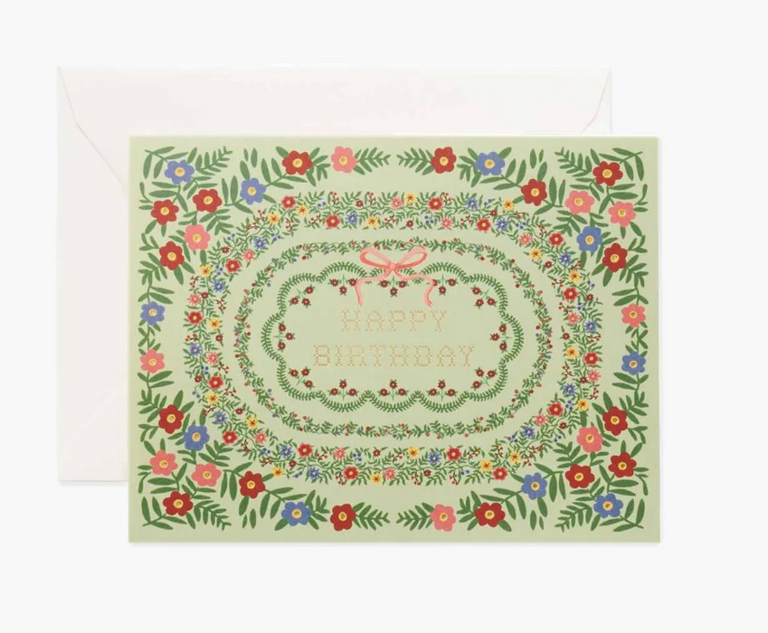 Rosette Birthday Card