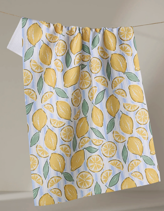 Geometry Tea Towel | Sour Lemon Stripes