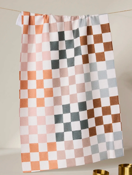 Geometry Tea Towel | Autumn Checkers