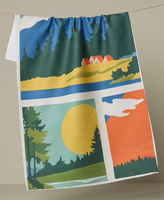 Geometry Tea Towel | Happy Hiking