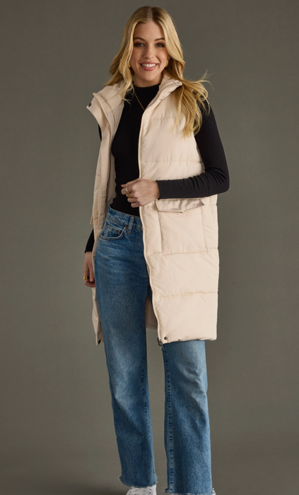 Cream Long Vest