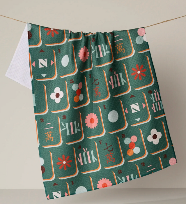Geometry Tea Towel | Moss Tiles