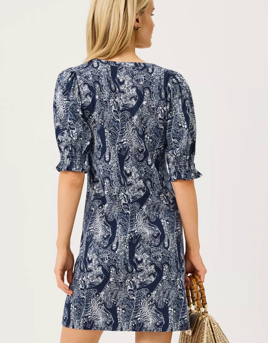 Delsie Dress | Low Tide Navy Lil Palm Prowl
