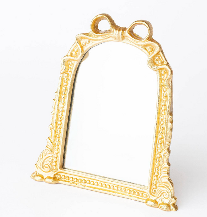 Gold Ribbon Tabletop Mirror