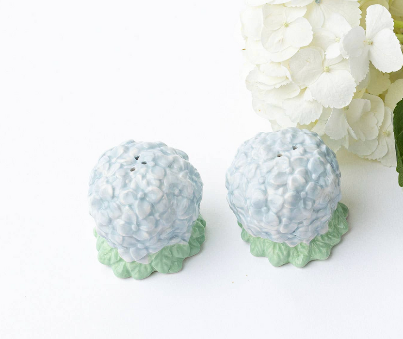 Hydrangea Ceramic Salt and Pepper Set