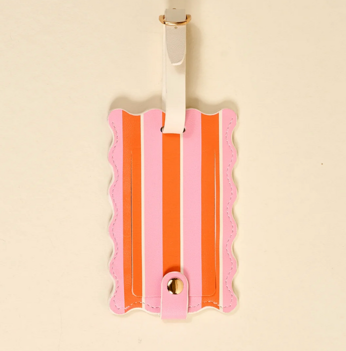 Jetsetter Luggage Tag | Sicily Stripes Pink