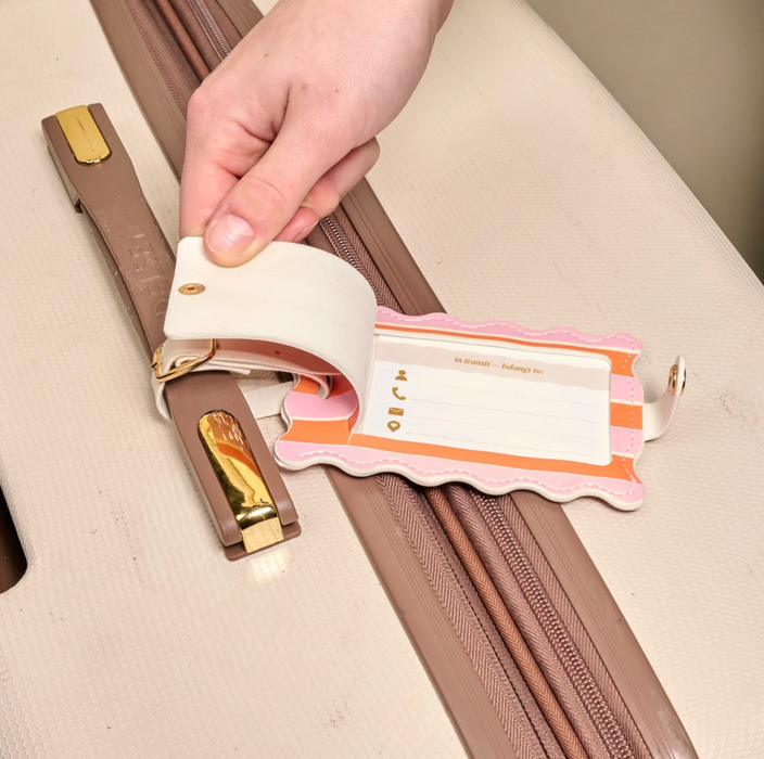 Jetsetter Luggage Tag | Sicily Stripes Pink