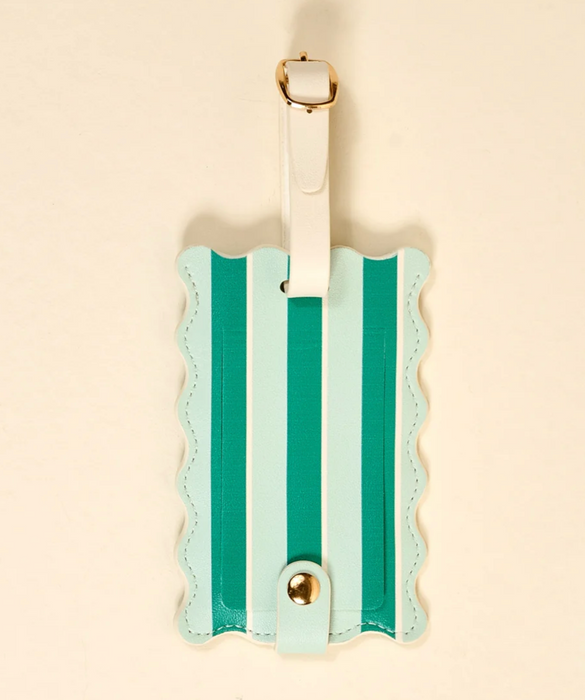 Jetsetter Luggage Tag | Sicily Stripes Teal