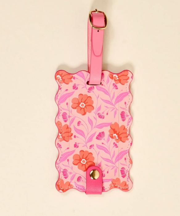 Jetsetter Luggage Tag | Poppin Petals Hot Pink