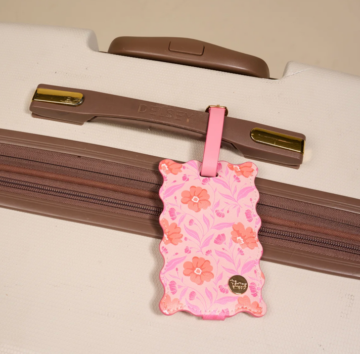 Jetsetter Luggage Tag | Poppin Petals Hot Pink