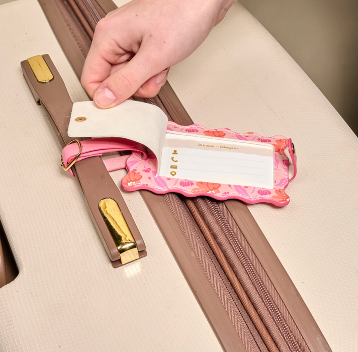 Jetsetter Luggage Tag | Poppin Petals Hot Pink