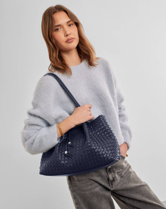 Nova Small Shoulder Tote | Navy