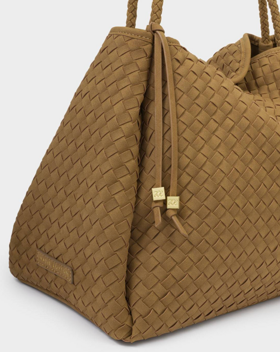 Nova Woven Large Shoulder Bag | Lt Caramel Suedette