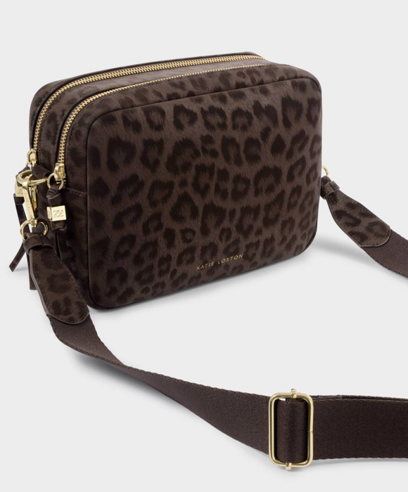 Lottie Lg Crossbody | Chocolate Leopard